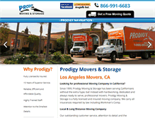 Tablet Screenshot of prodigymoving.com
